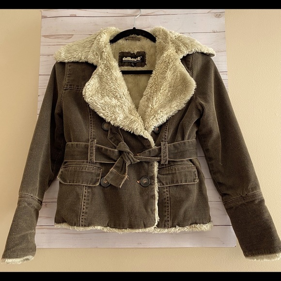 Dollhouse Jackets & Blazers - Dollhouse Brown Distressed Corduroy fully lined jacket. Sz. S in ECU